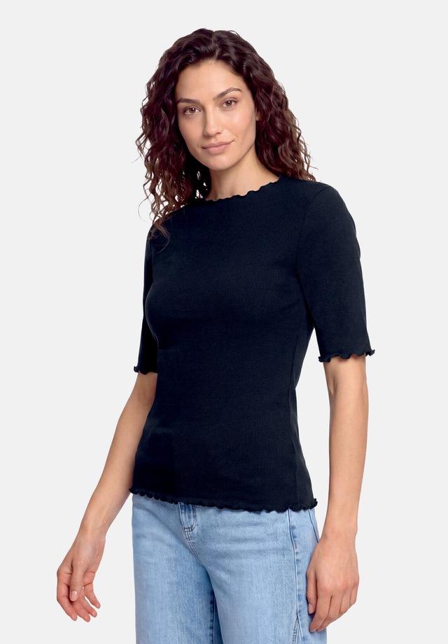 Cartoon Kurzarmshirt »Damen mit Kragen« 1