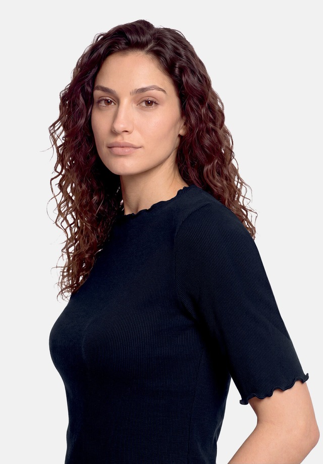 Cartoon Kurzarmshirt »Damen mit Kragen« 1
