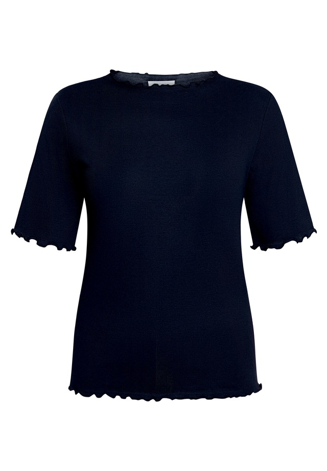 Cartoon Kurzarmshirt »Damen mit Kragen« 1