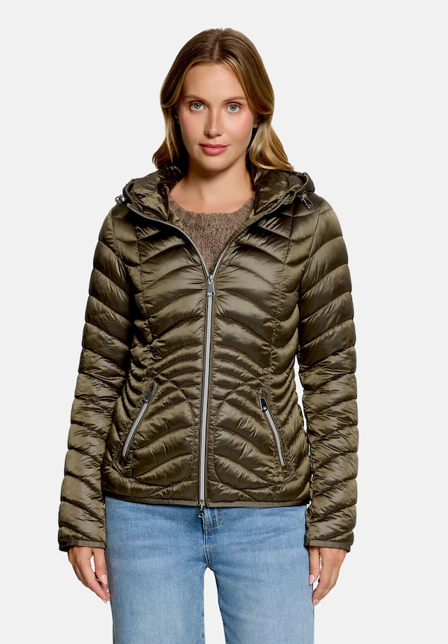 Cartoon Steppjacke »Damen mit Reißverschlusstaschen« mit Kapuze