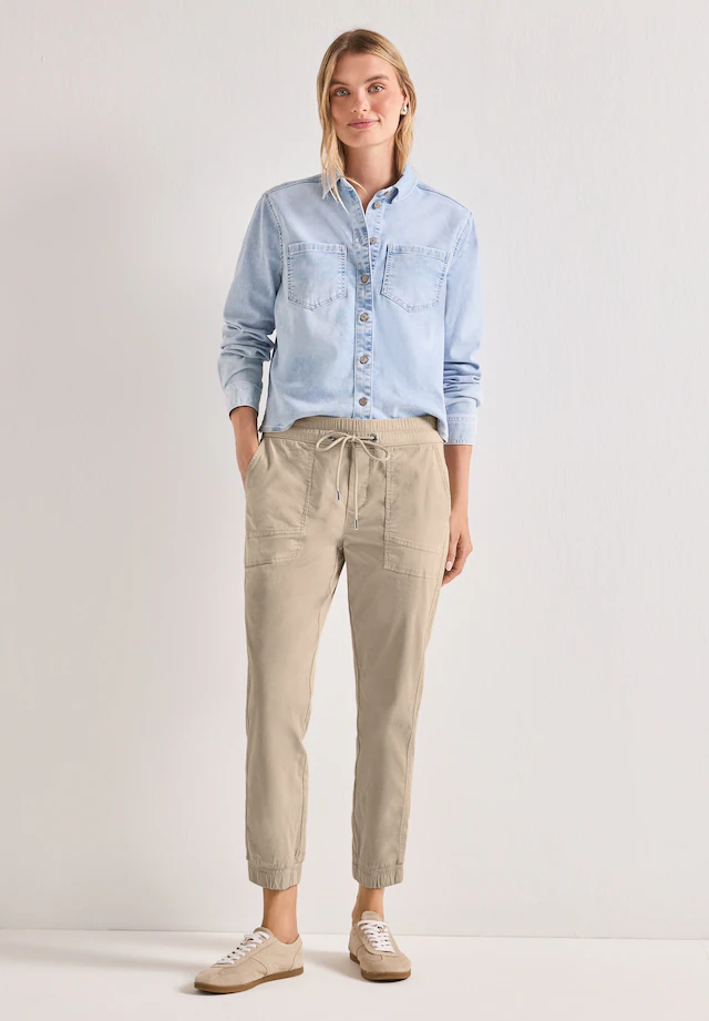 STREET ONE Jogger Pants aus Baumwolle mit Stretchanteil