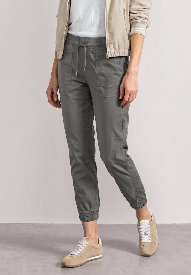 STREET ONE Jogger Pants aus Baumwolle mit Stretchanteil