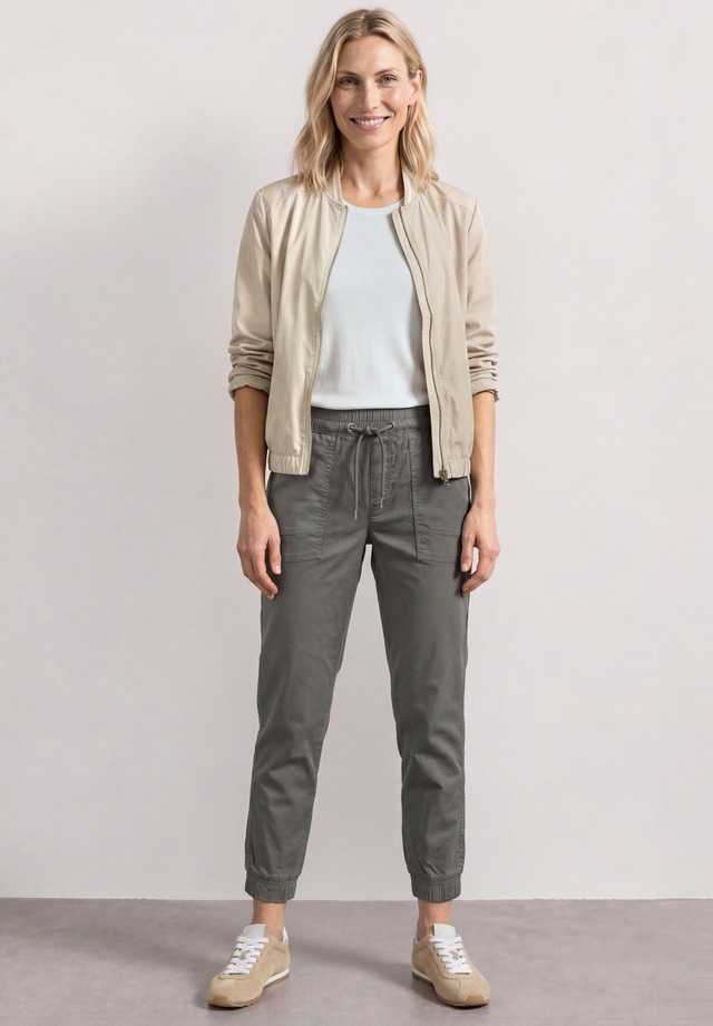 STREET ONE Jogger Pants aus Baumwolle mit Stretchanteil