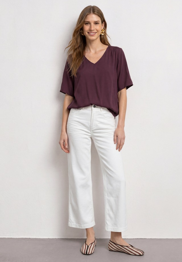 STREET ONE Shirtbluse mit V-Ausschnitt