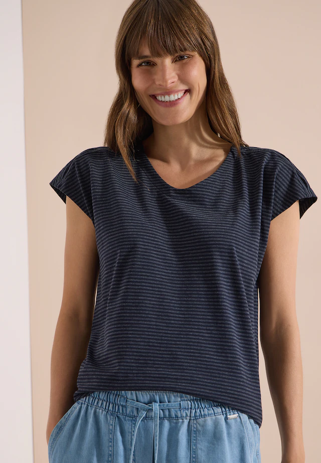 Cecil V-Shirt mit Cut-Out Detail