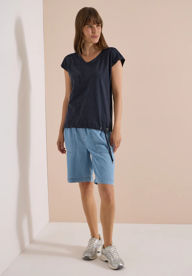 Cecil V-Shirt mit Cut-Out Detail