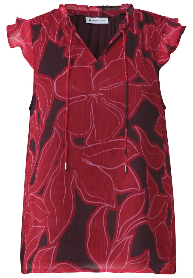 STREET ONE Blusentop mit Chiffon-Layer