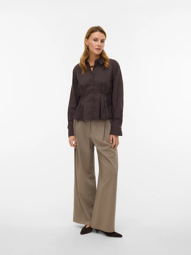 Vero Moda Anzughose »VMSTELLA MW WIDE PLEAT PANT NOOS« Materialmix, oversize