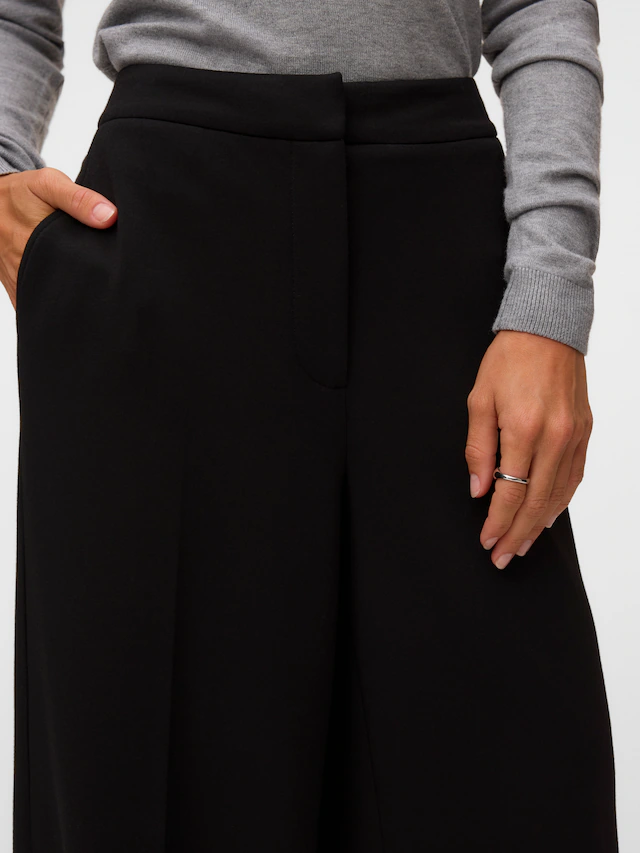 Vero Moda Anzughose »VMBELLIS MW WIDE PANT NOOS« Materialmix, wide fit