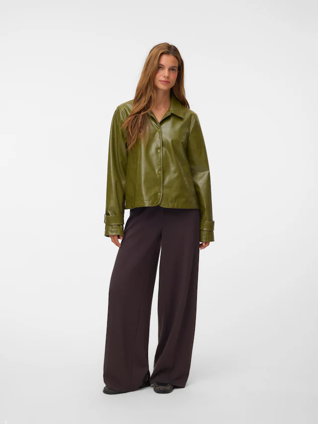 Vero Moda Anzughose »VMBELLIS MW WIDE PANT NOOS« Materialmix, wide fit
