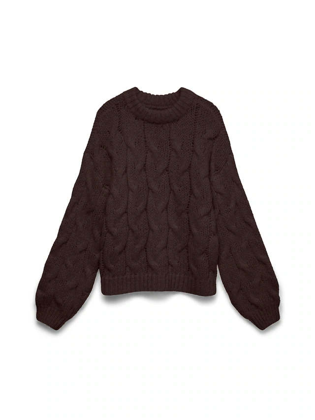 Vero Moda Strickpullover »VMMAYBE LS HIGH NECK CABLE PULLOVER NOOS« Kunstfaser, Zopfstrickmuster