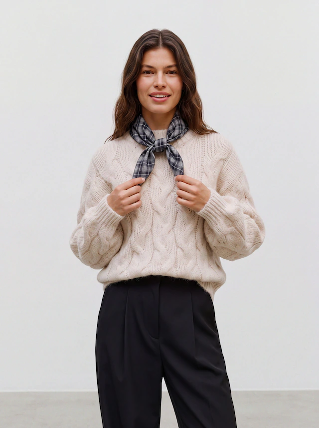 Vero Moda Strickpullover »VMMAYBE LS HIGH NECK CABLE PULLOVER NOOS« Kunstfaser, Zopfstrickmuster