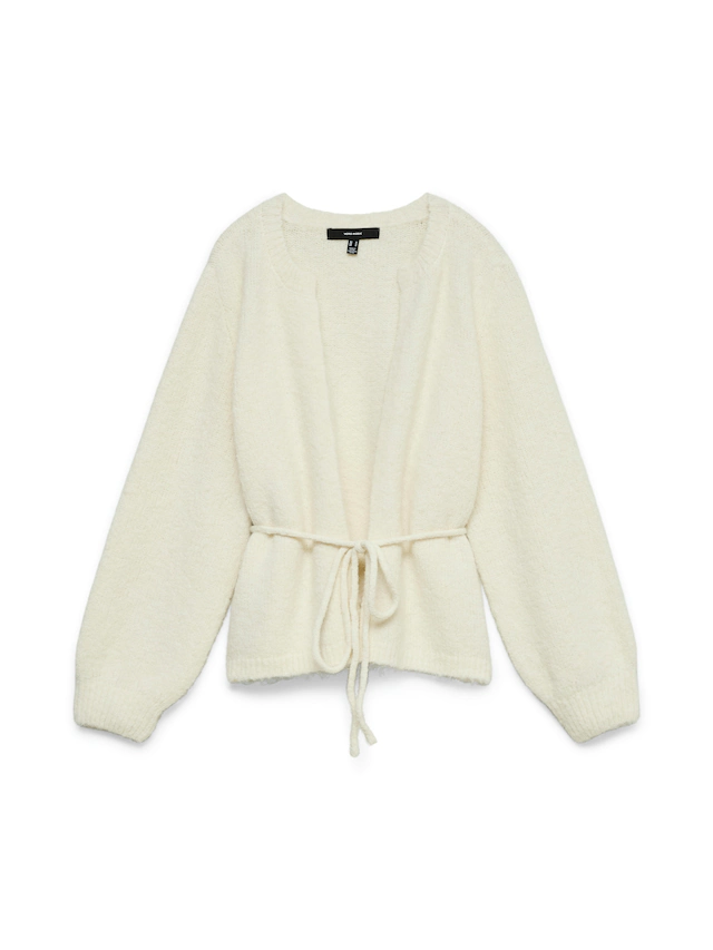 Vero Moda Strickjacke »VMBERRY LS O-NECK TIE CARDIGAN NOOS« Materialmix
