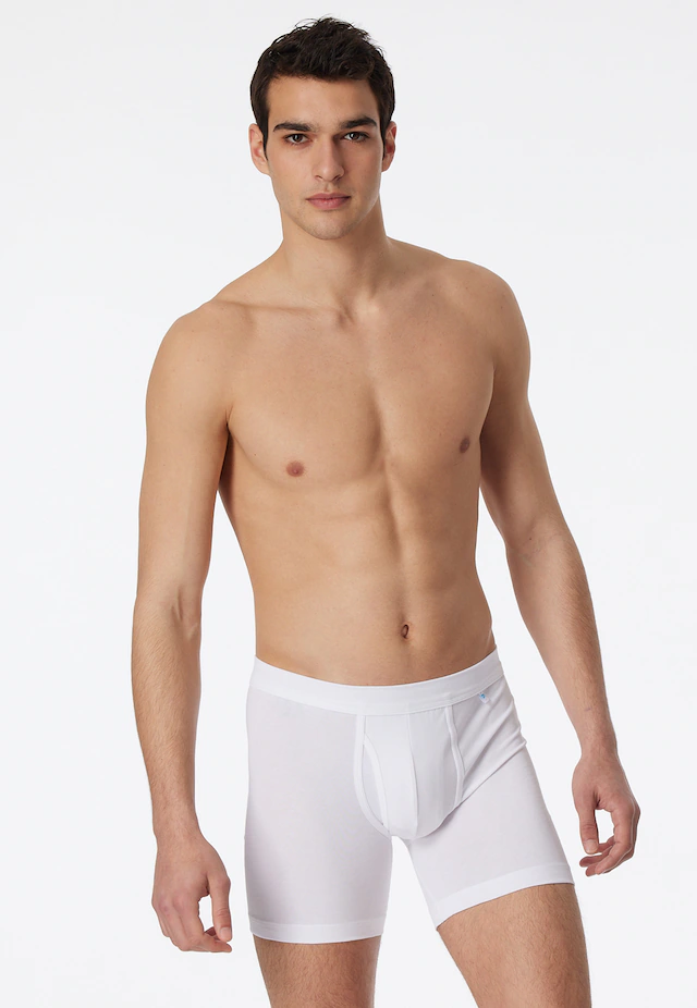 Schiesser Lange Unterhose »Long Life Cotton« mit Eingriff, Cotton-Mix, elastischer Bund