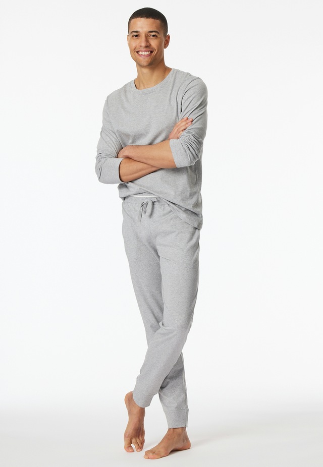 Schiesser Pyjamahose »Mix+Relax« Reine Baumwolle, seitliche Taschen, Bindeband