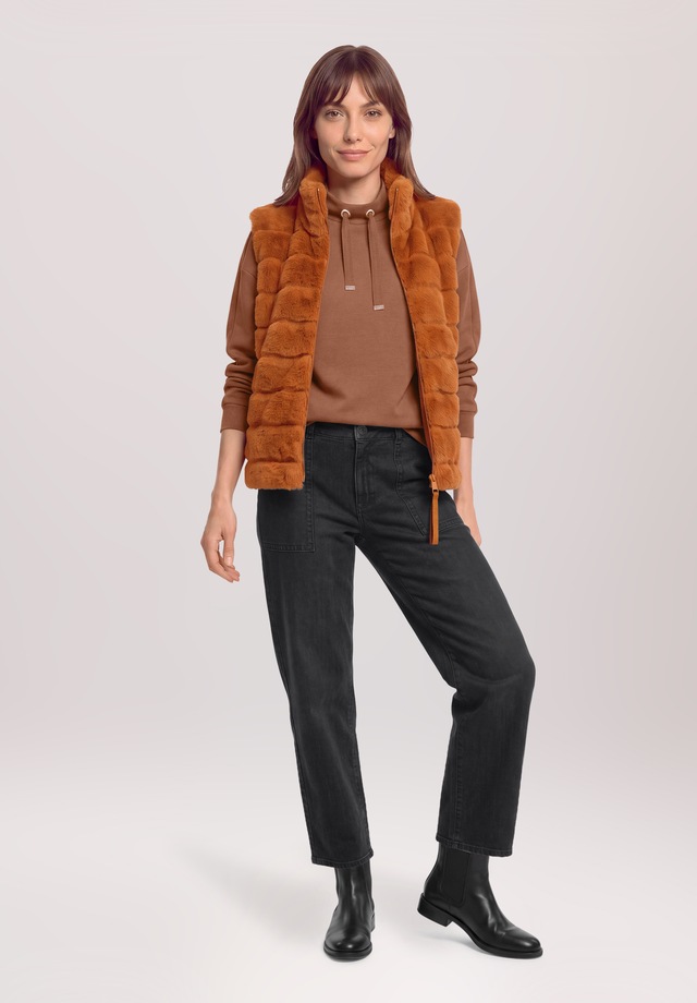 Betty&Co Plüschweste »Damen mit Stehkragen«
