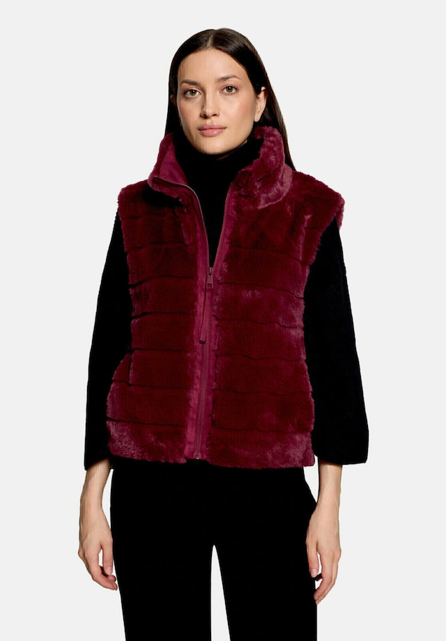 Betty&Co Plüschweste »Damen mit Stehkragen«
