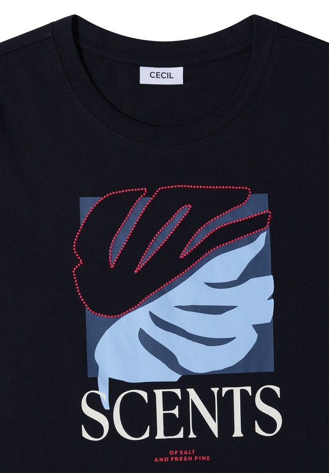 Cecil T-Shirt aus reiner Baumwolle