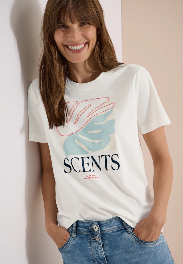 Cecil T-Shirt aus reiner Baumwolle