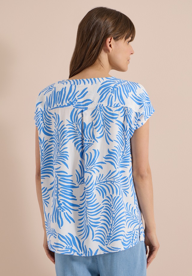 Cecil Kurzarmbluse mit Blätterprint