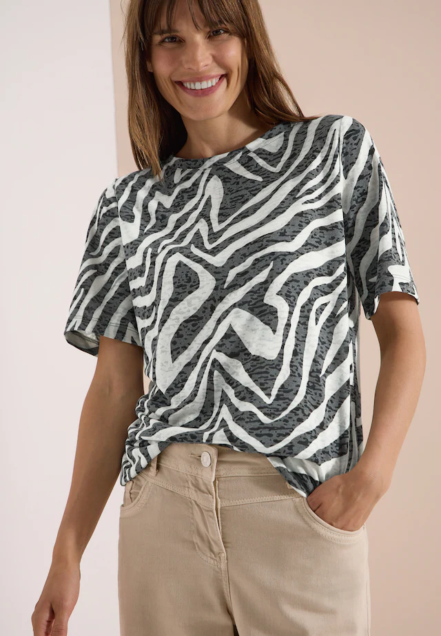 Cecil T-Shirt mit Zebra-Print