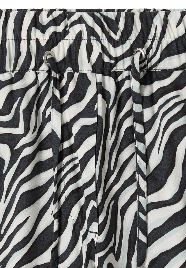 Cecil Stoffhose Sommerhose, abstrahierter Zebraprint, Elastikbund