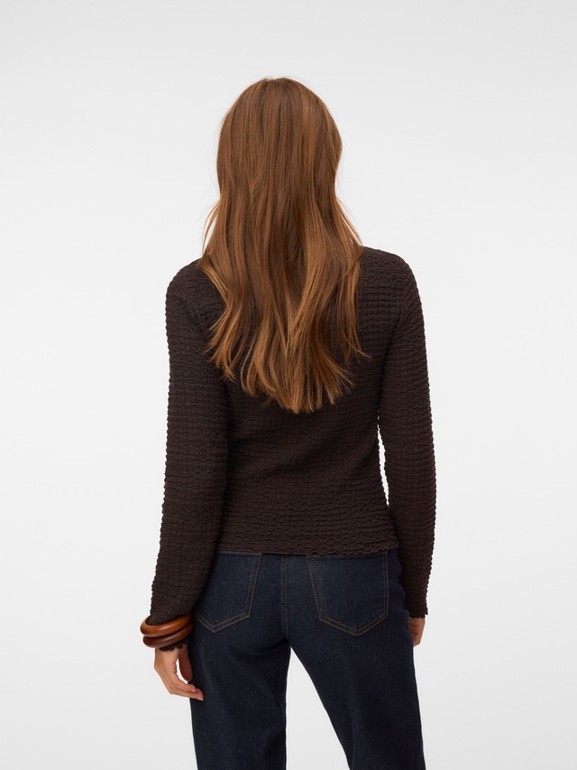Vero Moda Langarmshirt »VMZIA LS FUNNEL NECK TOP JRS NOOS« Baumwollmischung, regular fit