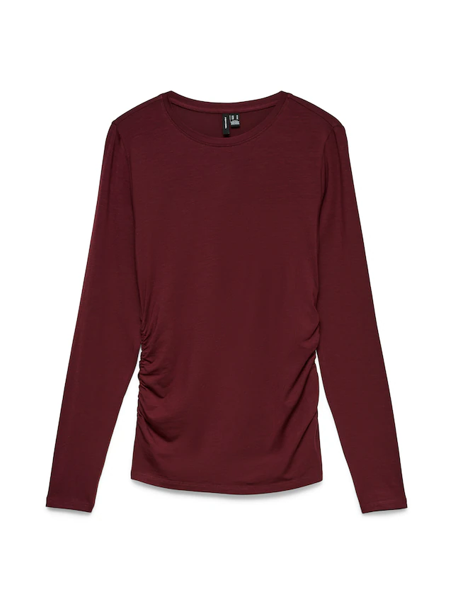 Vero Moda Langarmshirt »VMAVA SARAH LS TOP JRS NOOS« Materialmix, regular fit
