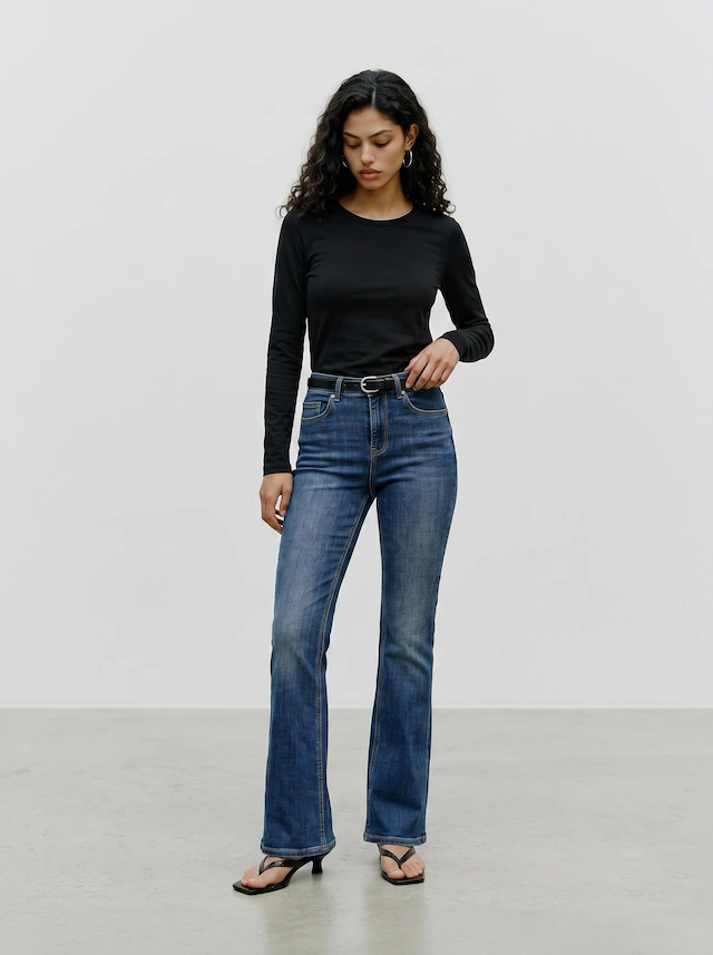 Vero Moda Langarmshirt »VMADA LS TOP JRS NOOS« Materialmix, regular fit