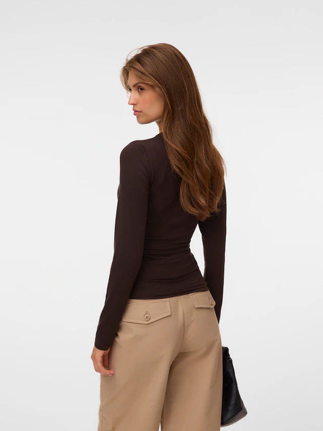 Vero Moda Langarmshirt »VMADA LS TOP JRS NOOS« Materialmix, regular fit