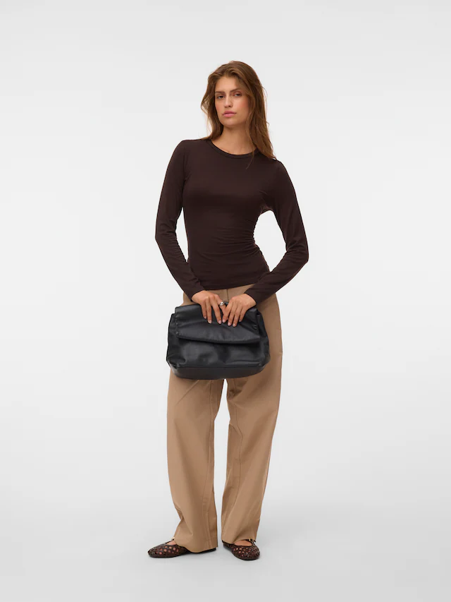 Vero Moda Langarmshirt »VMADA LS TOP JRS NOOS« Materialmix, regular fit