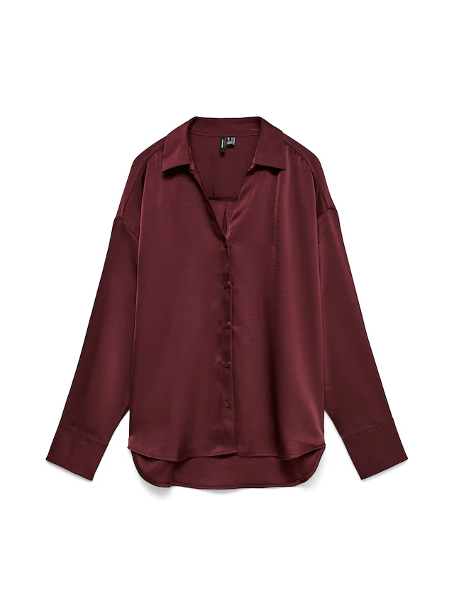 Vero Moda Langarmbluse »VMMIRO LS SHIRT WVN NOOS« Kunstfaser, regular fit
