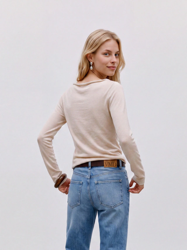 Vero Moda Strickpullover »VMSOFINE KNIT LS BOATNECK PULLOVER NOOS« Materialmix, regular fit