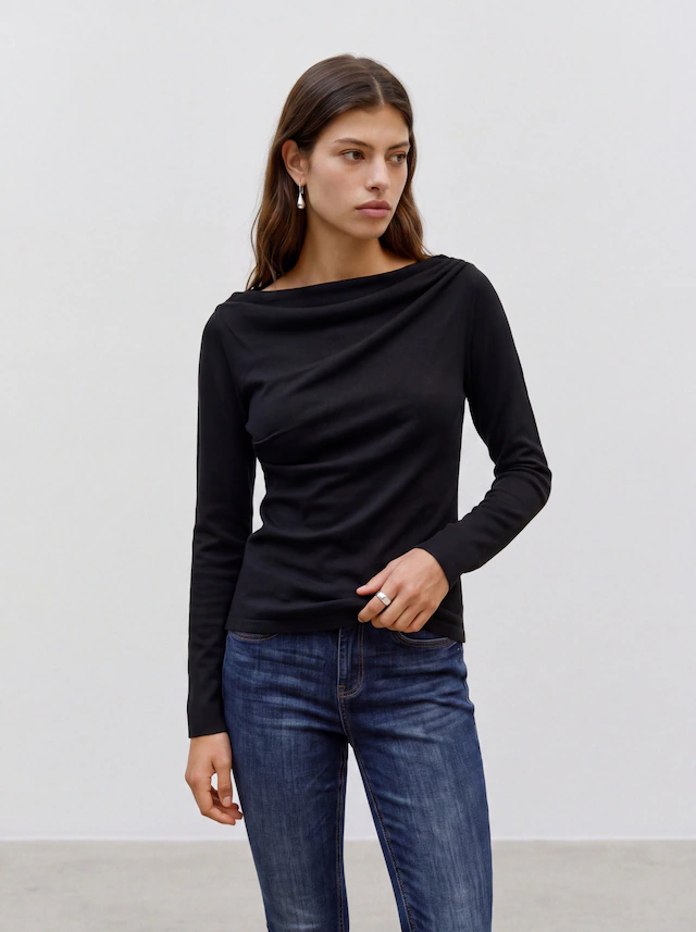 Vero Moda Strickpullover »VMSOFINE KNIT LS BOATNECK PULLOVER NOOS« Materialmix, regular fit