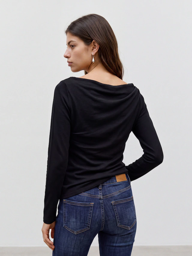 Vero Moda Strickpullover »VMSOFINE KNIT LS BOATNECK PULLOVER NOOS« Materialmix, regular fit