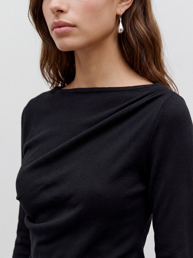 Vero Moda Strickpullover »VMSOFINE KNIT LS BOATNECK PULLOVER NOOS« Materialmix, regular fit