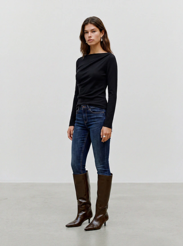 Vero Moda Strickpullover »VMSOFINE KNIT LS BOATNECK PULLOVER NOOS« Materialmix, regular fit