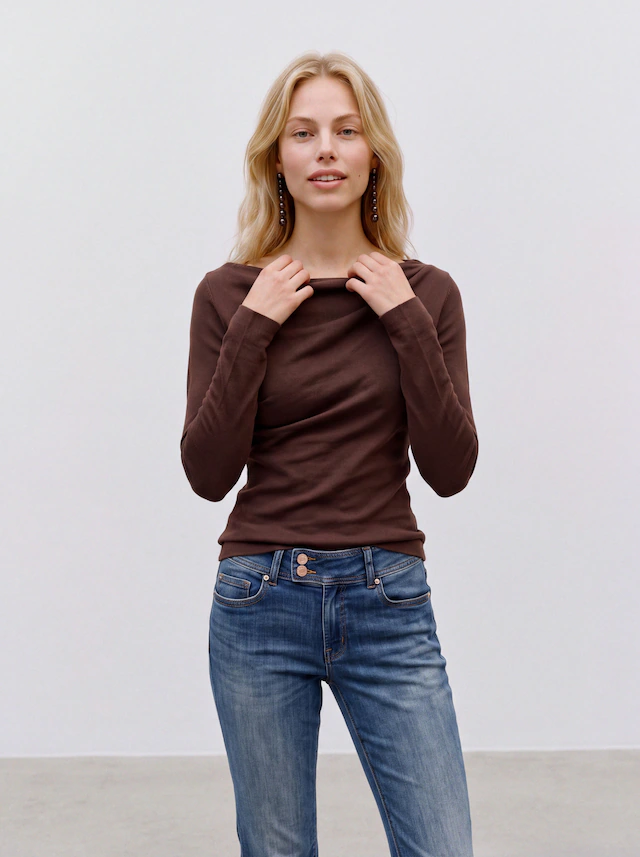 Vero Moda Strickpullover »VMSOFINE KNIT LS BOATNECK PULLOVER NOOS« Materialmix, regular fit