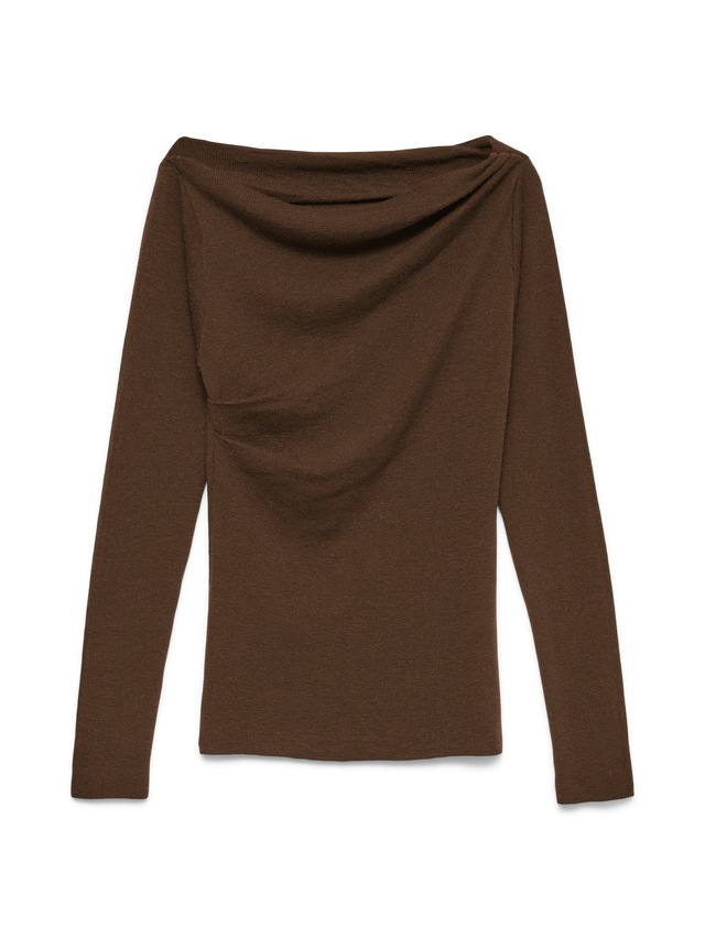Vero Moda Strickpullover »VMSOFINE KNIT LS BOATNECK PULLOVER NOOS« Materialmix, regular fit