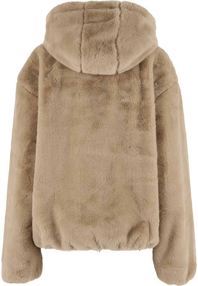 URBAN CLASSICS Kapuzenfleecejacke »Urban Classics Full Zip Faux Fur Hoodie« 1 Stk. tlg. mit Kapuze