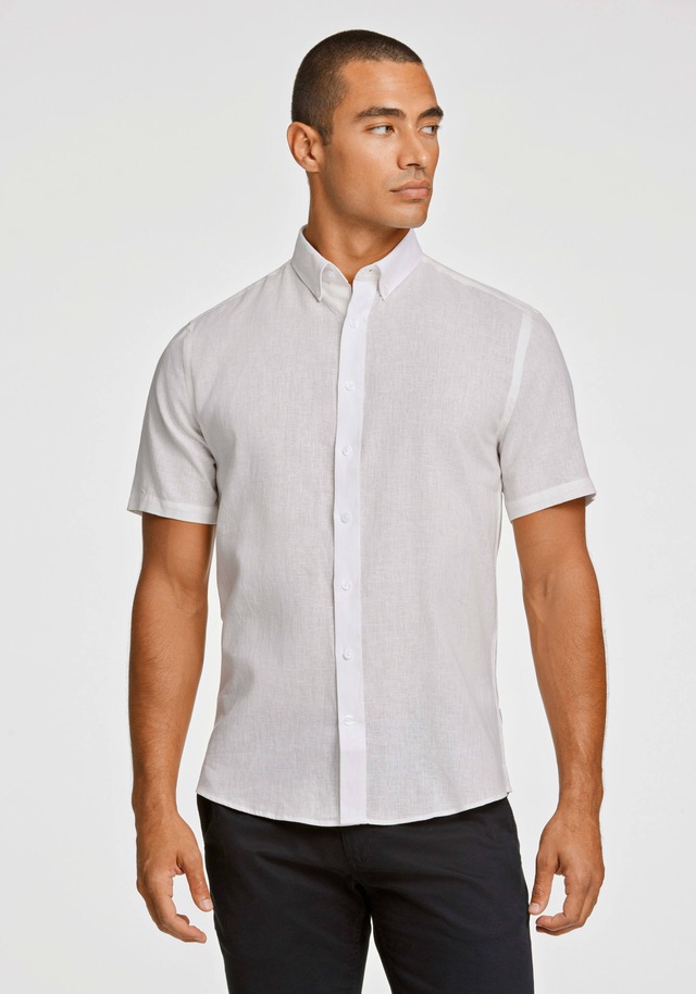 LINDBERGH Leinenhemd »Leinenhemd (Kurzarm) Slim Fit«