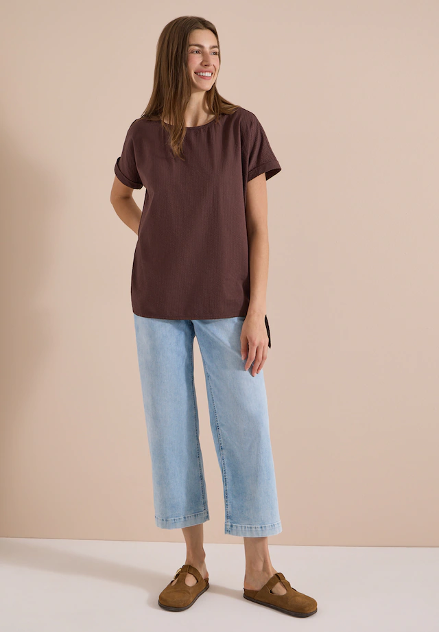 Cecil Shirtbluse mit Knotendetail am Saum