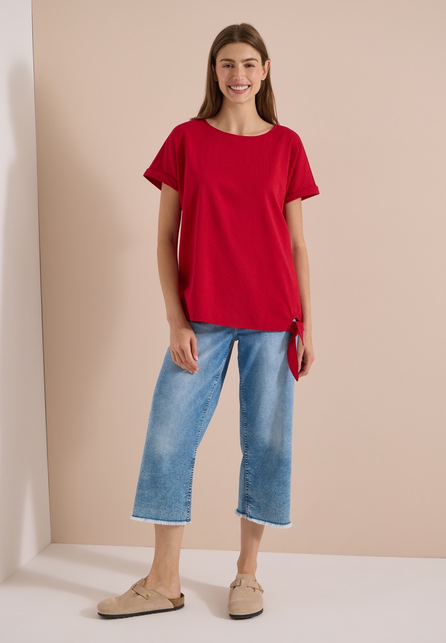 Cecil Shirtbluse mit Knotendetail am Saum