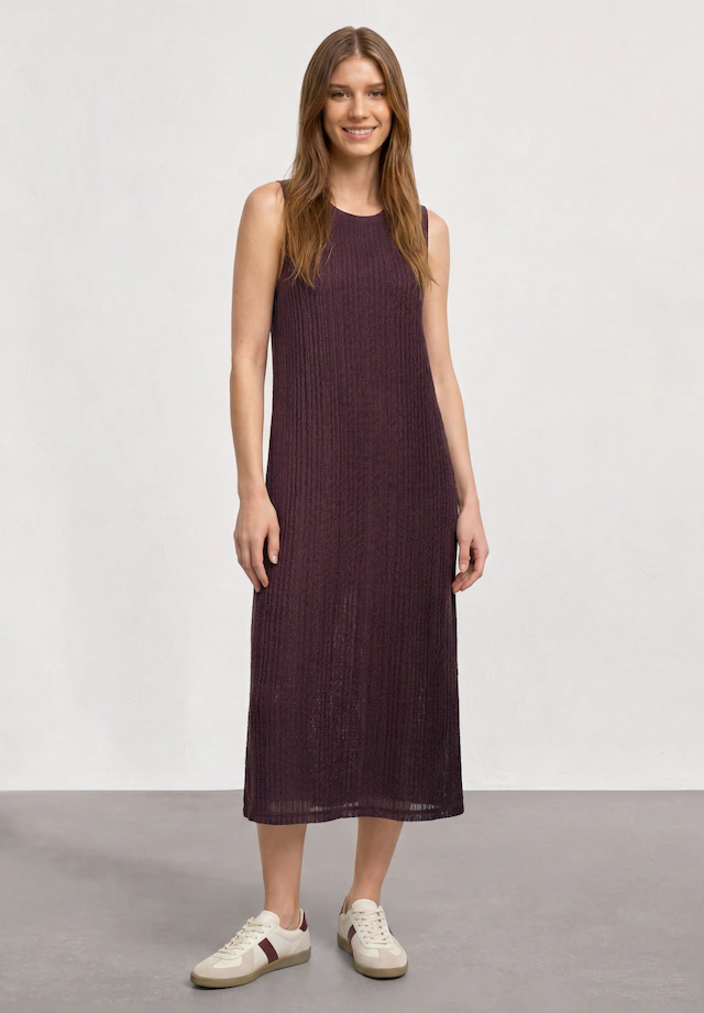 STREET ONE Midikleid Ohne Taschen mit Rundhalsausschnitt