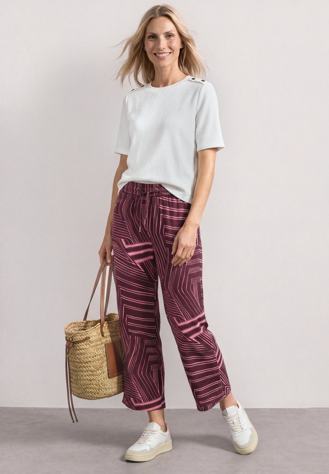 STREET ONE Stoffhose High Waist