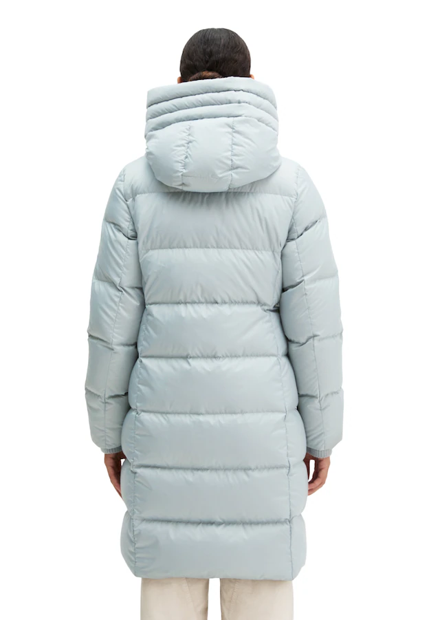 Marc O'Polo Daunenmantel mit 2-Way-Zipper und Label-Band an der Kapuze