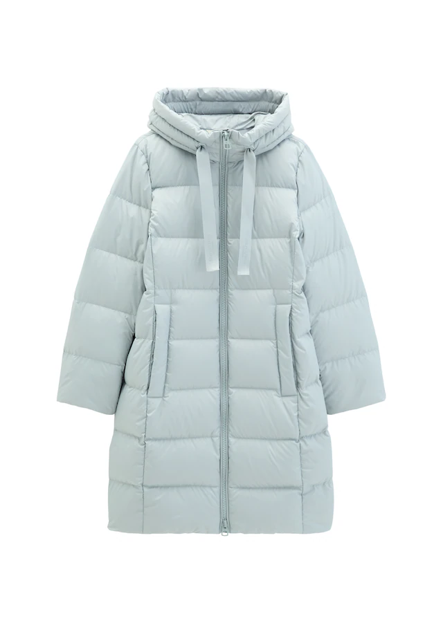Marc O'Polo Daunenmantel mit 2-Way-Zipper und Label-Band an der Kapuze