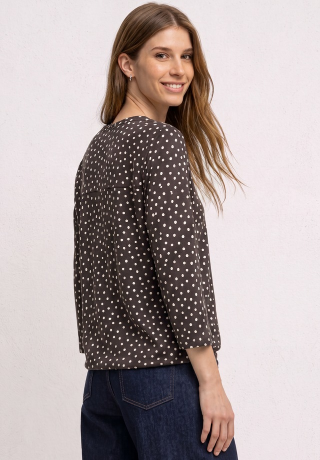STREET ONE 3/4-Arm-Shirt Elastiksaum mit Knotendetail
