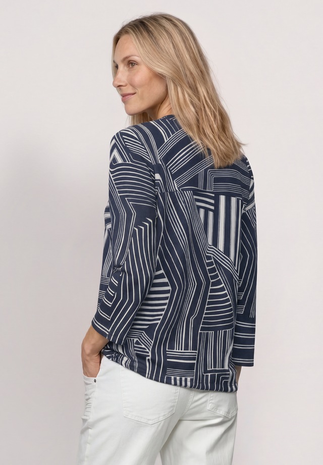 STREET ONE 3/4-Arm-Shirt Elastiksaum mit Knotendetail