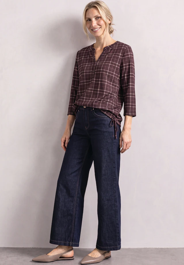 STREET ONE 3/4-Arm-Shirt Elastiksaum mit Knotendetail